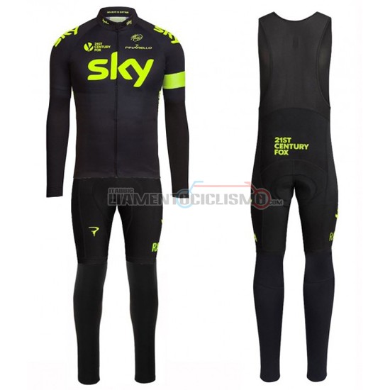 Abbigliamento Ciclismo Sky ML 2016 verde e nero